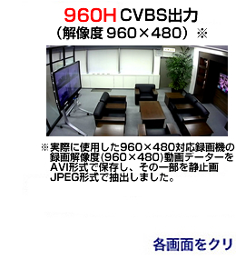 AP-D315AHD　【CVBSモード】で撮影した映像のキャプチャー静止画像　※実際に利用した録画機器の録画解像度928×480で表示しています。